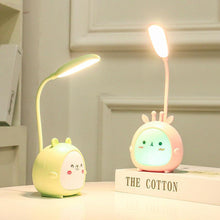 Load image into Gallery viewer, Cartoon Desk Lamp Eye Protection Energy-saving Reading Lamp USB Charging Sleeping Night Light LED Table Lamp for Kids Cute Study Lamps for Bedroom Décor
