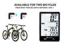 Load image into Gallery viewer, Wireless Wired Bike Computer Backlight Speedometer Odometer Rainproof Cycling Stopwatch Road Bicycle Computer Multifunction With Extra Large LCD Backlight Display Waterproof Design
