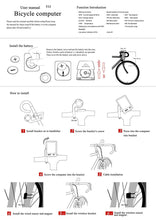 Load image into Gallery viewer, Wireless Wired Bike Computer Backlight Speedometer Odometer Rainproof Cycling Stopwatch Road Bicycle Computer Multifunction With Extra Large LCD Backlight Display Waterproof Design
