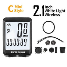 Load image into Gallery viewer, Wireless Wired Bike Computer Backlight Speedometer Odometer Rainproof Cycling Stopwatch Road Bicycle Computer Multifunction With Extra Large LCD Backlight Display Waterproof Design
