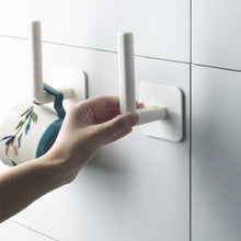 Load image into Gallery viewer, Toilet Paper Holder Hole-Free Tissue Rack Wall-Mounted Shelf Kitchen Bathroom Roll Paper Storage Window Handles Plastic Rustproof Paper Roll Holder No Drilling Easy To Install The Bathroom Accessory Suitable For Office Kitchen Bathroom
