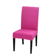 Load image into Gallery viewer, Solid Color Chair Covers Elastic Stretch Protection Case Slipcovers for Wedding Restaurant Home Kitchen Dining Chair Cover Dining Chair Slipcovers Stretch Parsons Chair Covers Sets Chiar Protector Removable Washable Elastic for Ktichen Dining Room
