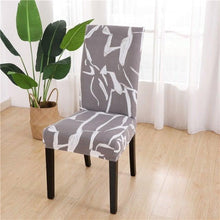 Load image into Gallery viewer, Printed Chair Cover Spandex Stretch Durable Soft Seat Chair Covers Slipcovers for Kitchen Dining Room Wedding Banquet Hotel  Chair Covers for Dining Room Stretch Spandex Removable Washable Anti-dust Seat Slipcover  Protector for Hotel Office Ceremony
