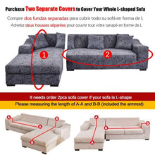 Load image into Gallery viewer, Sofa Cover Geometric Couch Cover Elastic Sofa Cover for Living Room Pets Corner L Shaped Chaise Longue Sofa Slipcover Shaped Sofa Slipcovers with Elastic Bottom, Jacquard Chaise Lounge Set for Living Room

