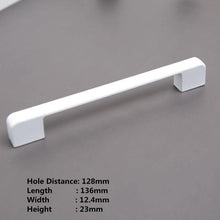 Load image into Gallery viewer, Handles Drawer Cabinet Furniture Kitchen Handles For Cabinet Knob Door Drawer Furniture Kitchen Knob Simplicity White Stainless Steel Hollow Tube  Bar Drawer Pulls Cupboard Knob For Kitchen Furniture Hardware
