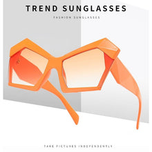 Load image into Gallery viewer, Oversized Square Cateye Polarized Sunglasses Big Trendy Style Fashionable Personality Big Frame Sunglasses New Fashionable &amp; Popular Street Style Sunglasses For Women
