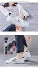 Load image into Gallery viewer, Women's White Casual Sneakers Spring  Summer Breathable Flats Solid Color Mesh Shoes Fashion White Flat Sneakers Women Workout Tennis Walking Gym Fashion Sneakers
