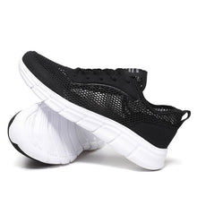 Load image into Gallery viewer, Men Casual Black Sneakers Fashion Light Breathable Summer Outdoor Beach Mesh Gym Running Sneakers Men Breathable Mesh Ultra Comfortable Athletic Fashion Jogging Sneaker
