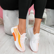 Load image into Gallery viewer, Elegant Sport Women's Vulcanized Female Lace Up Mesh Sneakers Round Toe Casual Walking Shoes Mesh Flat Anti-slip Women Breathable Mesh Fashion Sneakers
