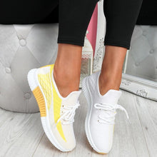 Load image into Gallery viewer, Elegant Sport Women's Vulcanized Female Lace Up Mesh Sneakers Round Toe Casual Walking Shoes Mesh Flat Anti-slip Women Breathable Mesh Fashion Sneakers
