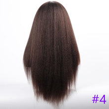 Load image into Gallery viewer, Long Kinky Straight Synthetic Wigs for Black Women Black Brown Blonde Ginger Red White Hair Afro Wigs Synthetic Hair  Wigs For Black Women Cosplay Wigs For Women
