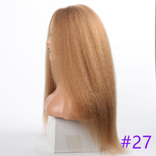 Load image into Gallery viewer, Long Kinky Straight Synthetic Wigs for Black Women Black Brown Blonde Ginger Red White Hair Afro Wigs Synthetic Hair  Wigs For Black Women Cosplay Wigs For Women
