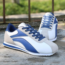 Load image into Gallery viewer, Fashion Men Sport Breathable Running Sneakers Casual Breathable Walking Shoes Sport Athletic Blue White Sneakers Gym Tennis Slip On Walking Outdoor Workout Sneakers

