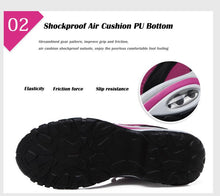 Load image into Gallery viewer, Women Running Air Cushion Athletic Sneakers Walking Breathable Sport Lace Up Hight Platform Casual Shoes Womens Mesh Sneakers Fashion Tennis Breathable Walking Gym Work Shoes
