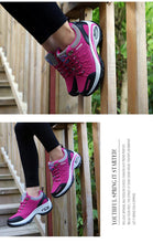 Load image into Gallery viewer, Women Running Air Cushion Athletic Sneakers Walking Breathable Sport Lace Up Hight Platform Casual Shoes Womens Mesh Sneakers Fashion Tennis Breathable Walking Gym Work Shoes
