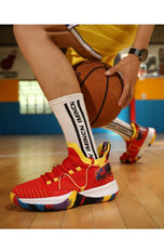 Load image into Gallery viewer, Men Breathable Basketball Shoes Shockproof High Top Sneakers Cushioning Sport Shoes Outdoor Training Ankle Boots Lightning Professional Anti Slip Sports Shoes For Running Walking Sport
