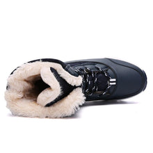 Load image into Gallery viewer, Womens Boots Waterproof Winter Shoes Snow Boots Keep Warm Ankle Winter Boots With Thick Fur Heels Women Ankle Hiking Shoes Waterproof Non Slip Warm Fur Outdoor Boots
