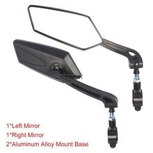 Load image into Gallery viewer, Bicycle Rear View Mirror Bike Scooter Clear Back Sight Reflector Adjustable Rotatable Handlebar Cycling Mirror HD Safety Bicycle Cycling Rearview Mirror And New Scratch Resistant Convex Lens Universal Adjustable Rotatable Handlebar Glass Lens Mirror
