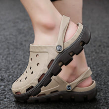 Load image into Gallery viewer, New Mens Summer Slippers Beach Sandals Jelly Shoes Men Outdoor Sandals Hollow Clogs Adjustable Garden Slippers House Shoes Durable Lightweight Beach Clogs
