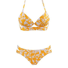 Load image into Gallery viewer, Leopard Bikinis Women Summer Swimsuit Strapless Bandage Bathing Suits Women's Halter Triangle Bikini Bottom Soft Two Piece Swimsuits Low Waist Push Up Bikini Set Swimwear
