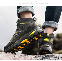 Load image into Gallery viewer, Men's Women's High-Top Boots Casual Shoes Breathable Outdoor Hiking Boots Non-slip Shading Wear-Resistant Hiking Boots Breathable Skid Resistance Leather Shoes
