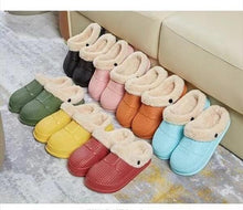 Load image into Gallery viewer, Winter Women's Slippers Warm Clogs Sandals Waterproof Slippers For Women Waterproof Slippers Fur Lined Clogs Winter Garden Shoes Warm House Family Women Shoes
