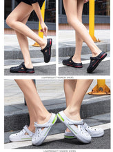 Load image into Gallery viewer, Women Sandals Summer Hole Shoes Rubber Clogs Garden Shoes Black Beach Flat Sandals Garden Shoes Sandals Lightweight Slip On Classic Adjustable Outdoor Walking Clogs
