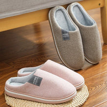 Load image into Gallery viewer, Women Winter Warm Fur Slippers Mens House Shoes Comfort Flat Heel Home Indoor Bedroom Warm Soft Cozy Fleece Lining House Slippers Memory Foam Slippers Winter Bedroom Shoes
