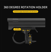 Load image into Gallery viewer, 10000mAh Bicycle Front Light Bicycle 8 LED Front Bike Light Headlight Bike Accessories USB Rechargeable Bicycle Headlight With IP65 Waterproof Lighting Modes Bicycle Light Fits For Bike All Road Bicycle
