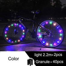 Load image into Gallery viewer, Waterproof LED Bike Wheel Light  Bicycle Spoke Light Bicycle Tire Light Strips Cycling Safety Warning Lamp Bike Wheel Lights  Safety Warning Tire Strip Light For Night Riding Glow Light Fun Safety Light Bike Accessories For Kids
