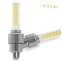 Load image into Gallery viewer, 2PCS Ultralight Bike Valve Cap Light Road Bike LED Light Tire Valve Caps Wheel Spokes Light Bike Flash Tyre Wheel Cap Lights Bike Valve Neon Lights Colorful Night LED Tire Lights
