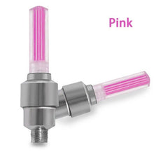 Load image into Gallery viewer, 2PCS Ultralight Bike Valve Cap Light Road Bike LED Light Tire Valve Caps Wheel Spokes Light Bike Flash Tyre Wheel Cap Lights Bike Valve Neon Lights Colorful Night LED Tire Lights
