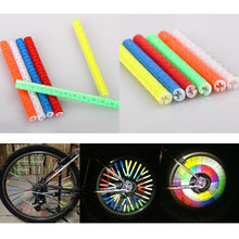 Load image into Gallery viewer, 12Pcs Bicycle Light Rim Radio Clip Light Safety Warning Light Strip Safety Cycling Reflective Reflector Bike Accessories Mount Clip Tube Warning Strip Waterproof Bicycle Spoke Reflectors
