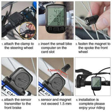 Load image into Gallery viewer, LCD Digital Bicycle Computer Waterproof Cycle Bike Stopwatch Wire Odometer Speedometer Automatic Wake-Up Cycling Computer LCD Backlight  Displays Cycling Accessories Accurate Speed Tracking
