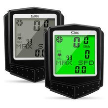 Load image into Gallery viewer, New Wireless Bicycle Computer Heart Rate Monitor Automatically Wake Up Backlit Speedometer Code Table Odometer Wireless Waterproof Cycle Bike Computer With LCD Display And Multi-Functions
