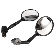 Load image into Gallery viewer, Black Adjustable Bike Silicone Handle Rearview Mirror Universal Bicycle Rearview Handlebar Mirrors Cycling Bike Rear View Mirror With Wide Angle Acrylic Convex Safety Bicycle Mirror For Mountain Road Bikes Bicycle
