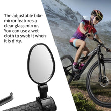 Load image into Gallery viewer, Handlebar Bike Mirror Bicycle Rear view Lens Wide-Angle Safety Mirror Mountain Road Bicycle Wide-Angle Reflector  Rotatable Handlebar Mirror Wide Angle Bicycle Mirror Cycling Rear View Mirror Shockproof Acrylic Convex Mirror Safe Rearview Mirror
