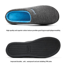 Load image into Gallery viewer, Men's Cotton Fabric Slippers Indoor Non-Slip Home Fur Couple Flat  Men Winter Slipper Cotton Memory Foam Slippers Comfort Knitted Cotton-blend Closed Toe House Indoor Outdoor Shoes
