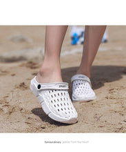 Load image into Gallery viewer, New Sandals Hole Shoes Couple Home Summer Hollow Out Mens And Womens Beach Flat Clogs Classic Mules Anti-Skid Rubber Sole Slip On Summer Arch Support Slippers
