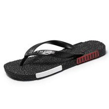 Load image into Gallery viewer, Black Man House Slippers Elegant Flip Flop Pool Slippers Summer Sandals  Men's Shoes Breathable Air Mesh Comfortable Leather Flip Flops Non-Slip Sport Cushion Beach Outdoor Walking Slippers
