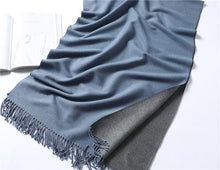 Load image into Gallery viewer, New Fashion Winter Soft Thick Warm Colorful Cashmere Scarf Elegant Escharpe Shawls Scarf Shawls Wraps Lightweight Lady Solid Scarves Fashion Tassels Blanket For Women
