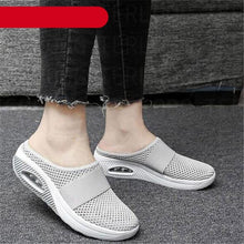 Load image into Gallery viewer, Summer Sandals Fashion Platform Slippers Outdoor Casual Flip Flops Comfy Slippers Women Flats Mesh Shoes Casual Air Cushion Platform Mesh Mules Sneaker Sandals For Female Lightweight Beach Shoes Outdoor Slippers
