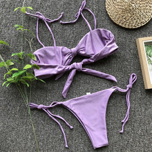 Load image into Gallery viewer, Summer Cute Vintage Women's Swimsuit Bikini Split Swimwear Women's Swimwear Women's 2-piece Beachwear Loose Bikini Fashion  Retro Bikini  Fashion Beachwear Summer Spa Beach Surf Sport
