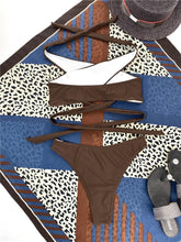 Load image into Gallery viewer, Halter Hollow Cross Bikinis Set Swimsuit Women's New Solid Two-Piece Swimwear Two Piece Swimsuit Halter Crisscross Cut Out Bikini Wrap Top with High Waist  Bottom Beach Swimwear Summer Beachwear Woman Bath Bathing Suit
