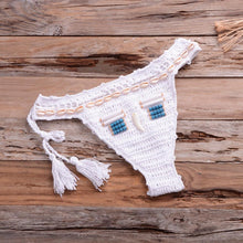 Load image into Gallery viewer, Vintage Blue Bikinis 2 Piece Halter Bikini Set Women High Waist Sequin Swimsuit  Set Handmade Crochet High Quality Swimsuit Women Push Up Swimwear Knitted Beach Wear Bathing Suit
