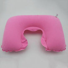 Load image into Gallery viewer, Inflatable Pillow Air Cushion Neck Rest U-Shaped Compact Plane Flight Travel Pillows Home Textile Air Adjustable Feather Soft Microfiber Neck Pillow Inflatable Neck Pillow Sleep with NO Neck Pain, Super Soft Memory Foam Neck Pillow Easy Washing

