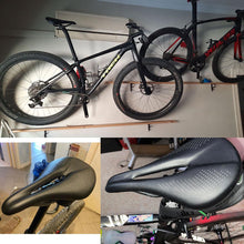 Load image into Gallery viewer, Full Carbon Saddle Road Bike Super Light Leather Carbon Bicycle Seat Optimized For Men Flexible And Comfortable Sit Bone Support Shock Absorbing Road Bike Saddle
