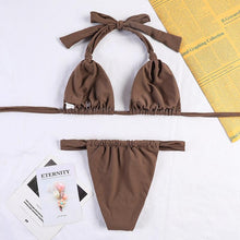 Load image into Gallery viewer, Bikinis Micro Adjustable Swimwear Women Summer Bikini Set Modern Colorful Print Beach Wear Women's Comfortable Swimsuit Knotted String Triangle Bikini Tie Side High Cut Bikini Set
