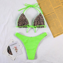 Load image into Gallery viewer, Bikinis Micro Adjustable Swimwear Women Summer Bikini Set Modern Colorful Print Beach Wear Women's Comfortable Swimsuit Knotted String Triangle Bikini Tie Side High Cut Bikini Set
