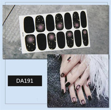 Load image into Gallery viewer, Nail Wraps Polish Decals Strips Golden Glitter 3D Adhesive Full Nail Art Stickers Manicure Kits Women Nail Decorations Accessories Metal Curve Stripe Lines Design Letter Nail Sticker Adhesive Decoration Template Nail Tool Decorations
